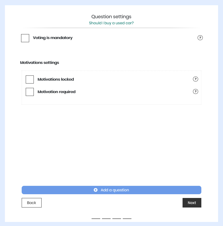 Create a Qwiid - Closed question settings