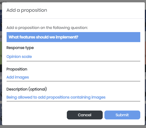Participate in a Qwiid - Add a proposition