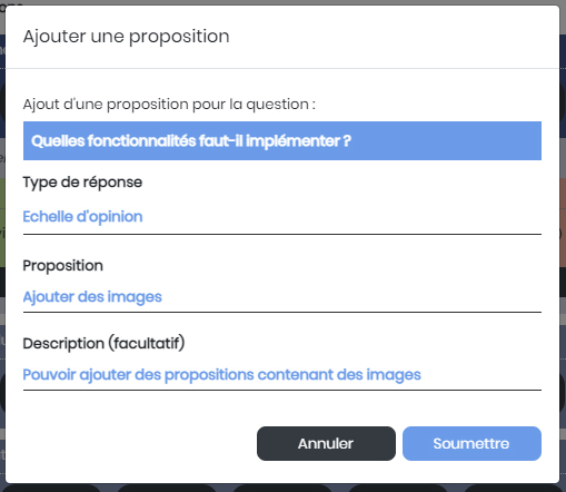 Participation à un Qwiid - Ajouter une proposition