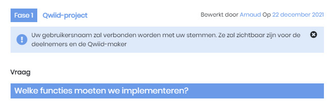 Deelname aan een Qwiid - Algemene informatie